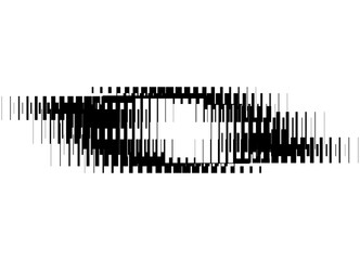Abstract striped spot. Black vector pattern from pixels on a white background. Vector background with space for text