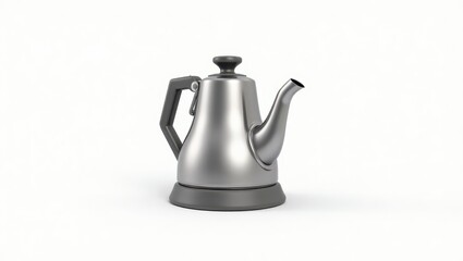 A modern, metallic kettle with a sleek design.