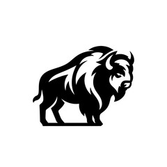 Premium Monochrome Bison Logo