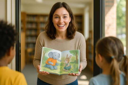 Inspiring Storyteller: Engaging Young Minds Through Literature and Education. Perfect for Childrens' Books, Educational Programs, and Family Lifestyle Content.