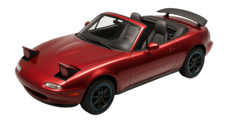 Japanese roadster with pop-up headlights and a rear spoiler