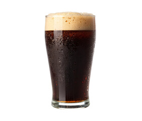 Nitro Cold Brew Coffee – Smooth, Frothy, Chilled Beverage PNG Isolated on White Background