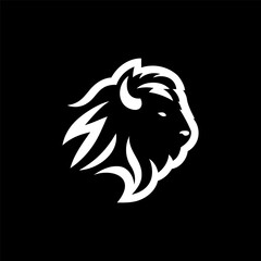 Handcrafted Bison Logo Vector Art