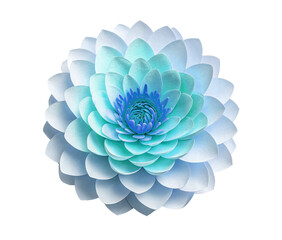 Blue Flower – Single Elegant Bloom PNG with Transparent Background