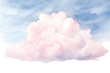 Fluffy pastel cloud illustration