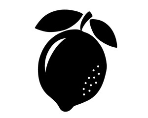 Lemon silhouette. Vector illustration isolated on white background.
