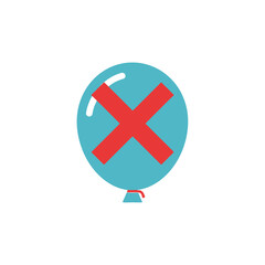 Fototapeta premium Balloon with a Forbidden Sign