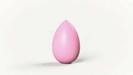 Pink egg-shaped object on a white background.