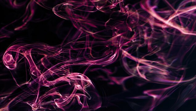 Abstract swirling smoke, deep pink and magenta hues against a dark background.  Intricate patterns of flowing, ethereal smoke
