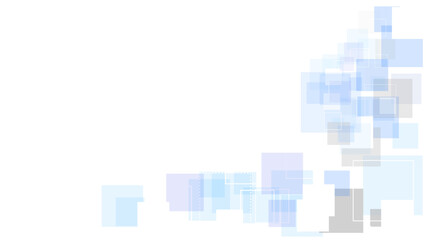Vector modern futuristic blue and soft grey geometric square shape overlapping layer on white background.