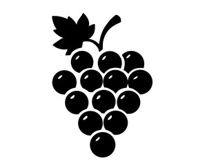 Grape silhouette. Vector illustration isolated on white background.
