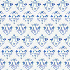 seamless floral vector pattern with flower motifs