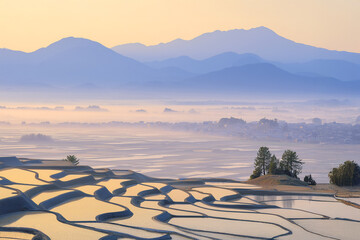A bird's-eye view of the Japanese countryside