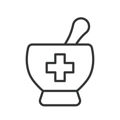 Pharmaceutical, icon in line design. Pharmaceutical, medicine, drug, pharmacy, capsule, pill, healthcare on white background vector. Pharmaceutical, editable stroke icon