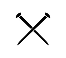 Crossed nails silhouette icon