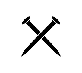 Crossed nails silhouette icon