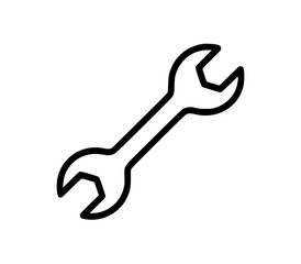 Outline illustration of a wrench