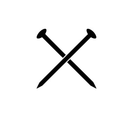 Crossed nails silhouette icon