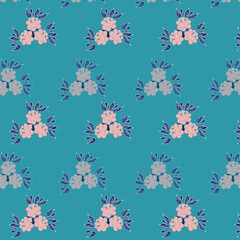 Pattern vector illustration of flowers