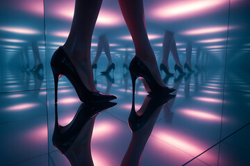  Heels on Mirrored Reflections