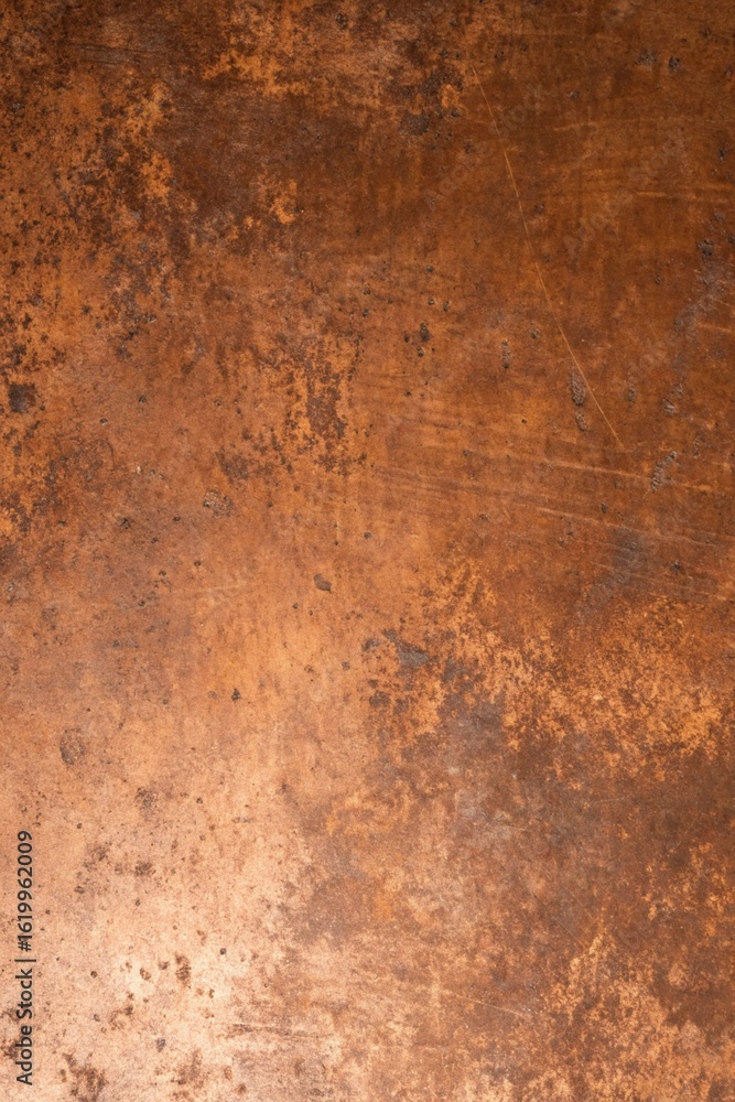 Poster close up of a copper texture background with an abstract pattern and vintage design for a rustic and