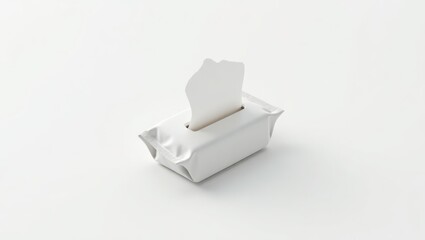 White wipe package on a white background.