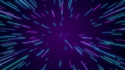 abstract blue and pink  neon speed lights streaks animation, fiber energy lights flow technology and science social media motion background  - Powered by Adobe