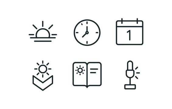 straight perfect stroke icon mono icons style isolated daybreak horizon marker day day calendar pa day sunbeam filter day diary entry day sensor