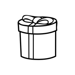 Vector gift box isolated on white, gift box icon illustration