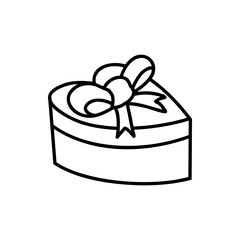 Vector gift box isolated on white, gift box icon illustration