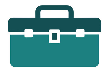 A blue toolbox with a handle and latch for carrying tools Ai Generated