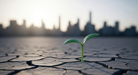 Hope Grows in Barren Land a Symbol of Resilience