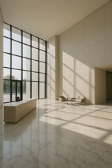  Modern Sunlit Lobby