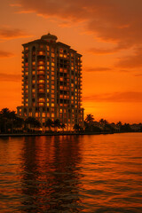  Sunset Waterfront Glow