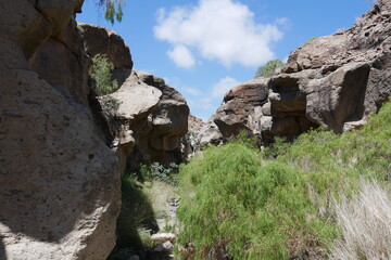Schlucht bei Tajao an der Küste von Teneriffa