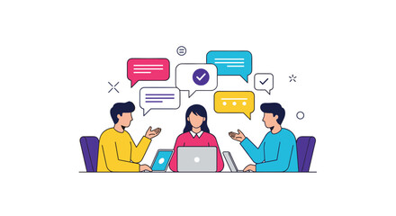Obraz premium Effective communication strategies for successful team collaboration and business growth