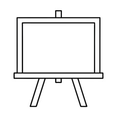 Naklejka premium Chalkboard on a Stand with Clean Lines Vector Illustration Design