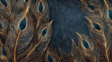Abstract Peacock Feather Pattern Design