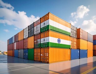  Indian Flag on Shipping Containers – Global Trade, Logistics & Export/Import in India