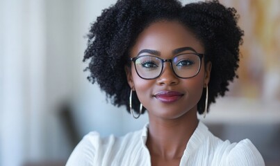 African American businesswoman taking a virtual video call meeting while working remotely from home, promoting inclusive and diverse workplace practices during a virtual job, Generative AI