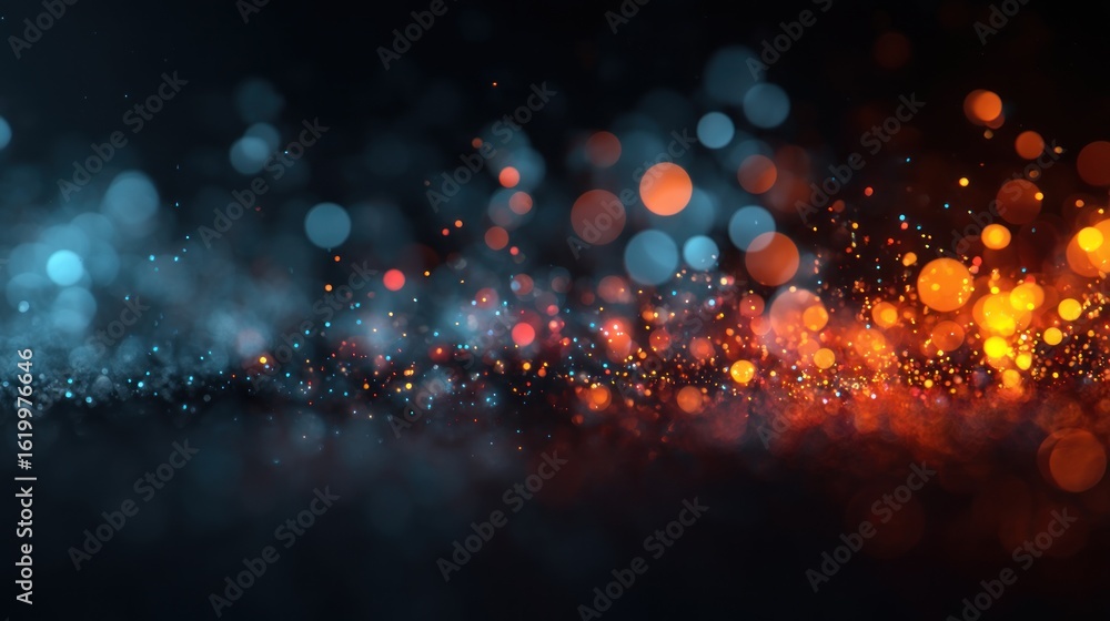 Poster abstract bokeh background with colorful lights