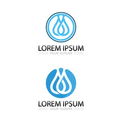Geometric sea wave logo vector for professional marine and resort business