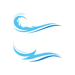 Aqua wave swirl logo symbol for hydration brand or fresh product identity