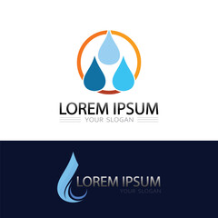 Creative abstract wave water vector logo for aquatic and nature related branding