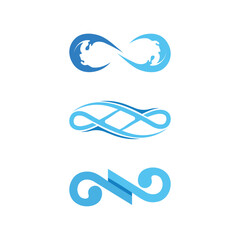  minimalist ocean wave logo design for fresh water themed identity