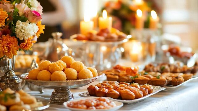 A festive spread of Indian sweets and pastries