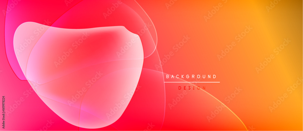 Poster abstract gradient background. vivid reds transition to bright oranges. fluid shapes create dynamic v