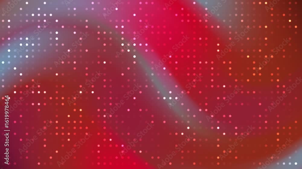Poster abstracts blink dot_ red-toned abstract background with dynamic dot matrix and subtle light movement