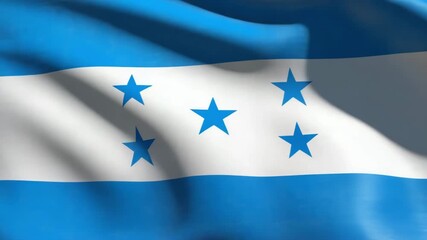 Honduras flag gracefully waving in the wind, a vibrant symbol of national pride and unity, perfect for patriotic displays. - Powered by Adobe