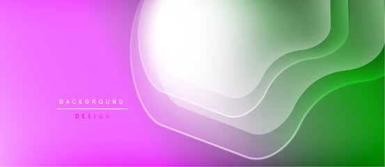 Abstract gradient background. Pink, white, green hues blend smoothly. Modern design element for digital projects. Minimalist aesthetic.